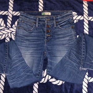 Madewell jeans 9 high riser skinny skinny size 25